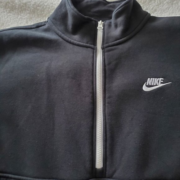 Nike Sweater Black 1/2-Zip Pullover- Medium - Picture 9 of 12